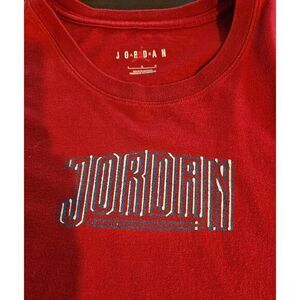 Air Jordan Men's JORDAN Short Sleeve T Shirt Size Large Red‎